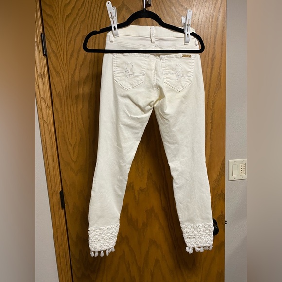 LILLY PULITZER SOUTH OCEAN SKINNY BOHO CROCHET CROP JEANS - SIZE 00 - Picture 10 of 10